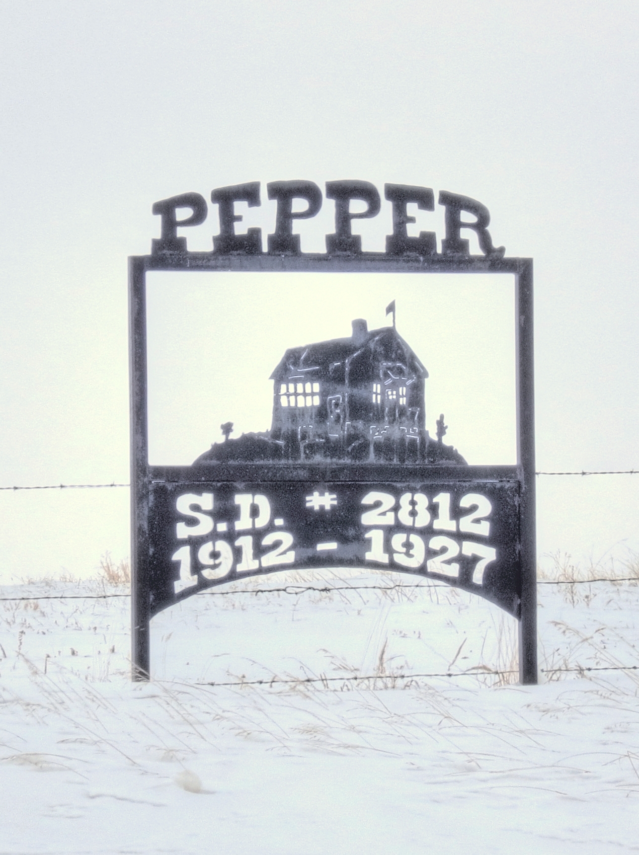 Pepper School District 2812, 1912-1927, Township 3 range 17 West of the 2nd Meridian,  on Hwy28 1/2km south of Twp Rd 032A, Near Pepper Post Office North East Section 9 Township 3 range 17 West of the 2nd Meridian - Saskatchewan Gen Web